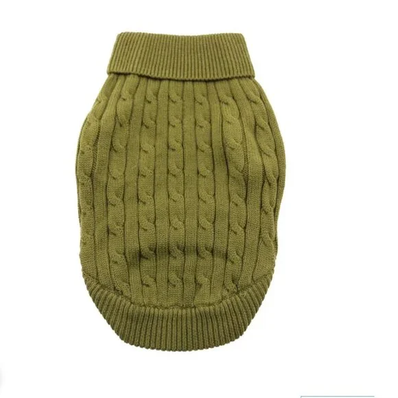 NWT DOGGIE DESIGN DOG Hypoallergenic COTTON PULLOVER SWEATER JACKET DK GREEN XXL - Picture 1 of 2